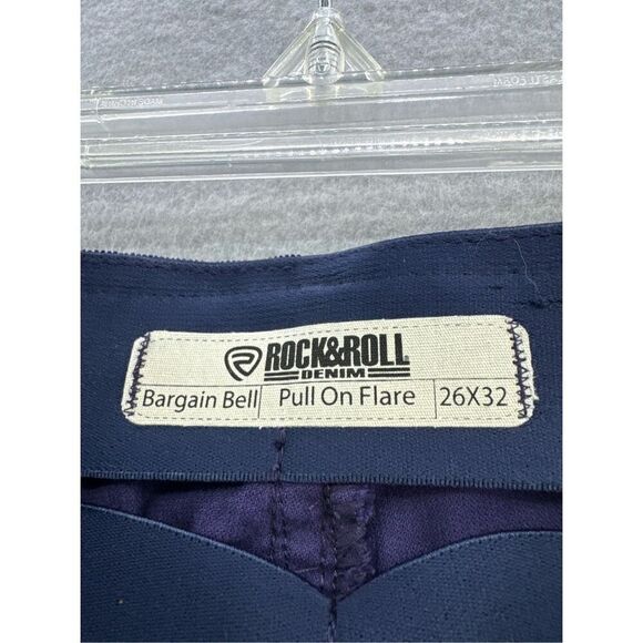 NWT Rock & Roll Denim® Ladies High Rise Purple Corduroy Flare Pants Size 26 - Picture 7 of 9